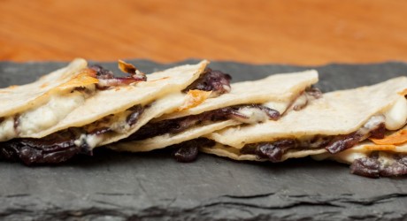 ep100 - blue cheese & red onion quesadilla