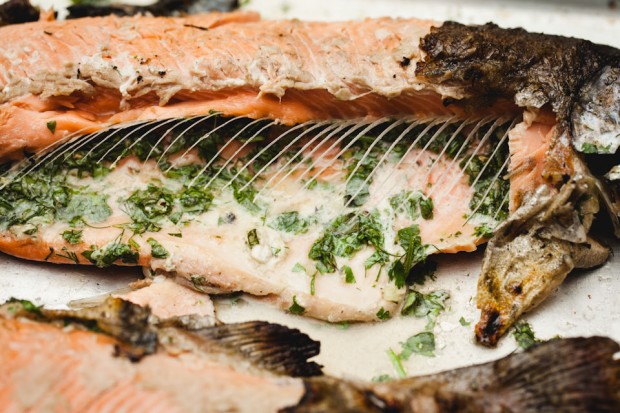 grilled whole trout