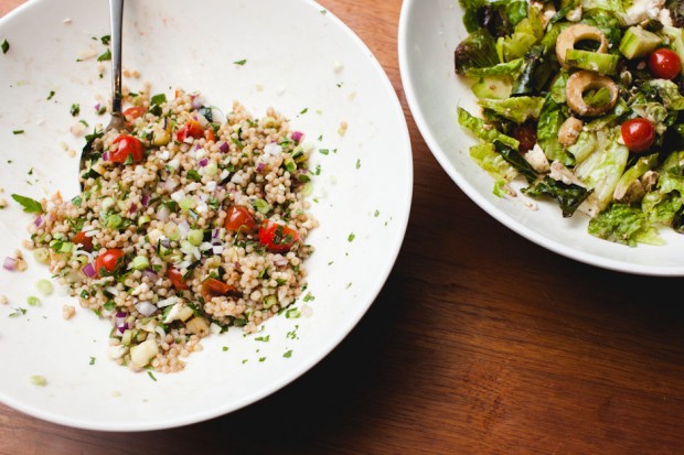 israeli couscous and kelly's famous salad dressing