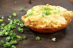 open faced crab sandwich - the sam livecast