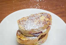 cream cheese and raspberry jelly stuffed french toast