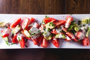 avocado and tomato salad with buttermilk dressing - the sam livecast