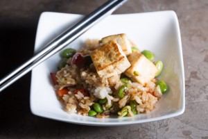 tofu & edamame fried rice - the sam livecast