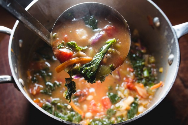 simple posole with kale - the sam livecast