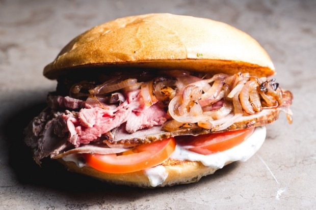 roasted lamb sandwich - the sam livecast