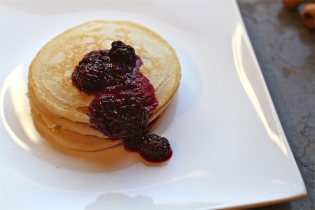 Ricotta Pancakes with Blackberry Sauce - the sam livecast