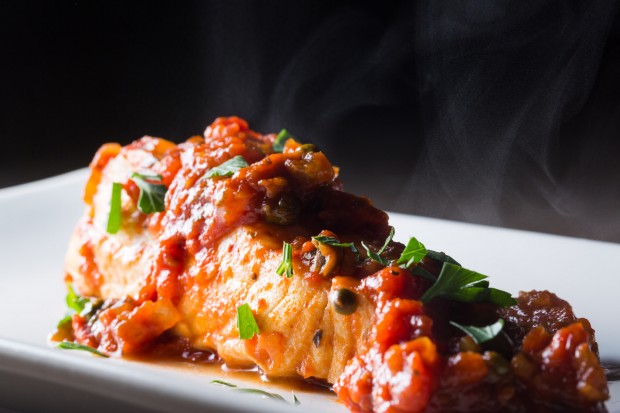 tomato sauce poached halibut - the sam livecast