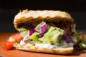 greek salad sandwich 1 - the sam livecast