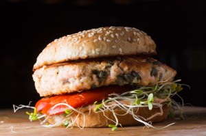 salmon burger - the sam livecast