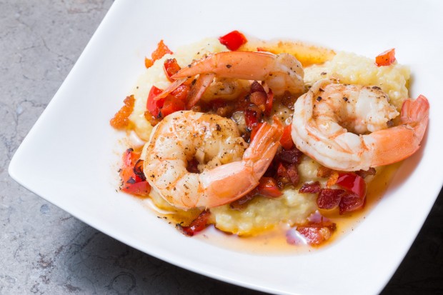 Shrimp Scampi on Polenta - the sam livecast