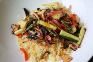 Stir Fried Veggie Cous Cous - the sam livecast