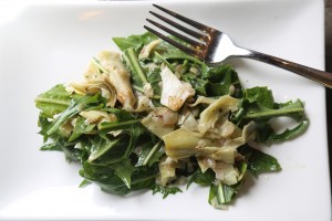 warm artichoke salad - the sam liveacast