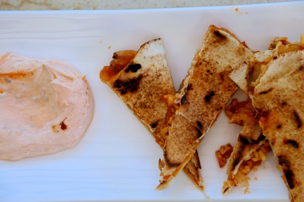 BBQ Onion Quesadilla - the sam livecast