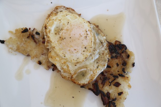 crispy rice pancakes and eggs - the sam livecast