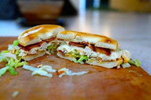 Warm Cheesy Bacon Chicken Club - the sam livecast