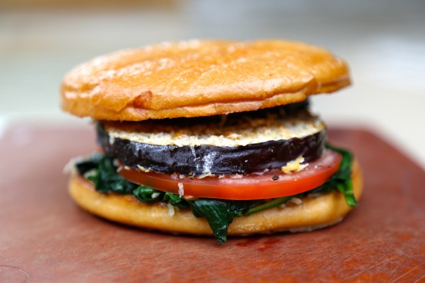 Crispy Eggplant Sandwich - the sam livecast