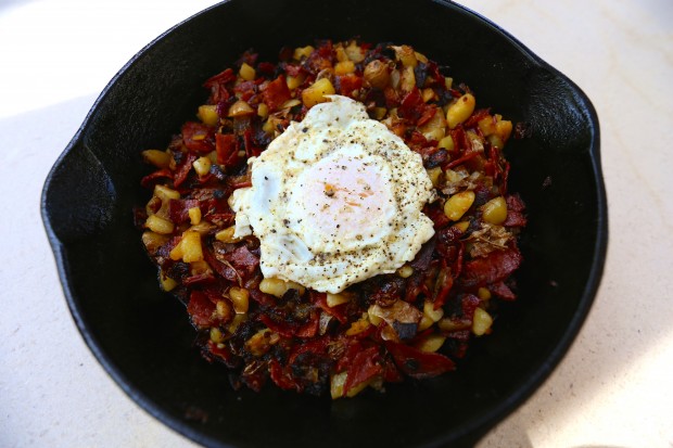 spanish chorizo hash - the sam livecast