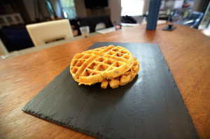 Cornbread & Bacon Waffles - the sam livecast